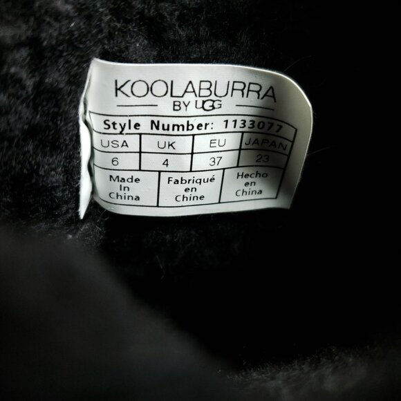Koolaburra By UGG Womens Size 6 Black Suede Faux Fur Lace-Up Ankle Boots - Picture 9 of 9